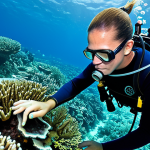 Coral Reef Research**

"A marine biologist, fully clothed in professional diving gear, examining a vibrant coral reef in the Marshall Islands. Clear turquoise water, diverse fish species, scientific equipment visible. Safe for work, appropriate content, professional, perfect anatomy, well-formed hands, natural pose, underwater photography, high quality, modest clothing, family-friendly."

**