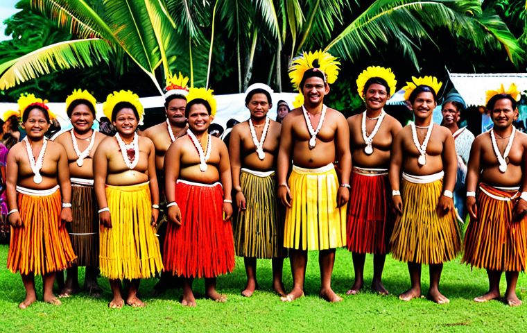 마셜 제도에서의 원주민 공동체 생활 - Craftsmanship**

"A Marshallese woman weaving a pandanus mat in a village setting, fully clothed in ...