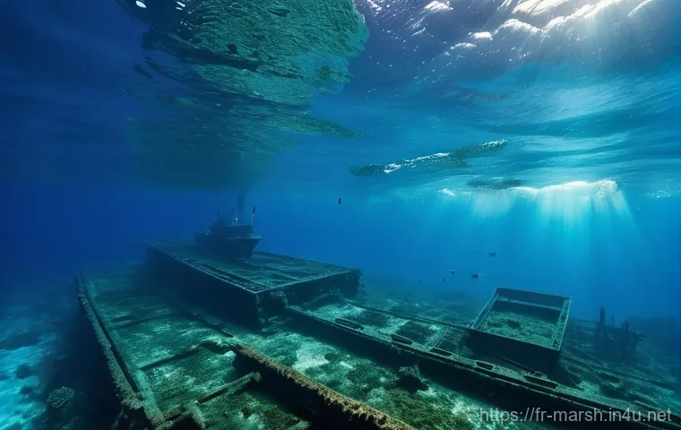 마셜 제도에서 발견된 해저 보물 및 난파선 - **"An intimate underwater view of the USS Apogon submarine resting on the seabed in Bikini Atoll. Th...