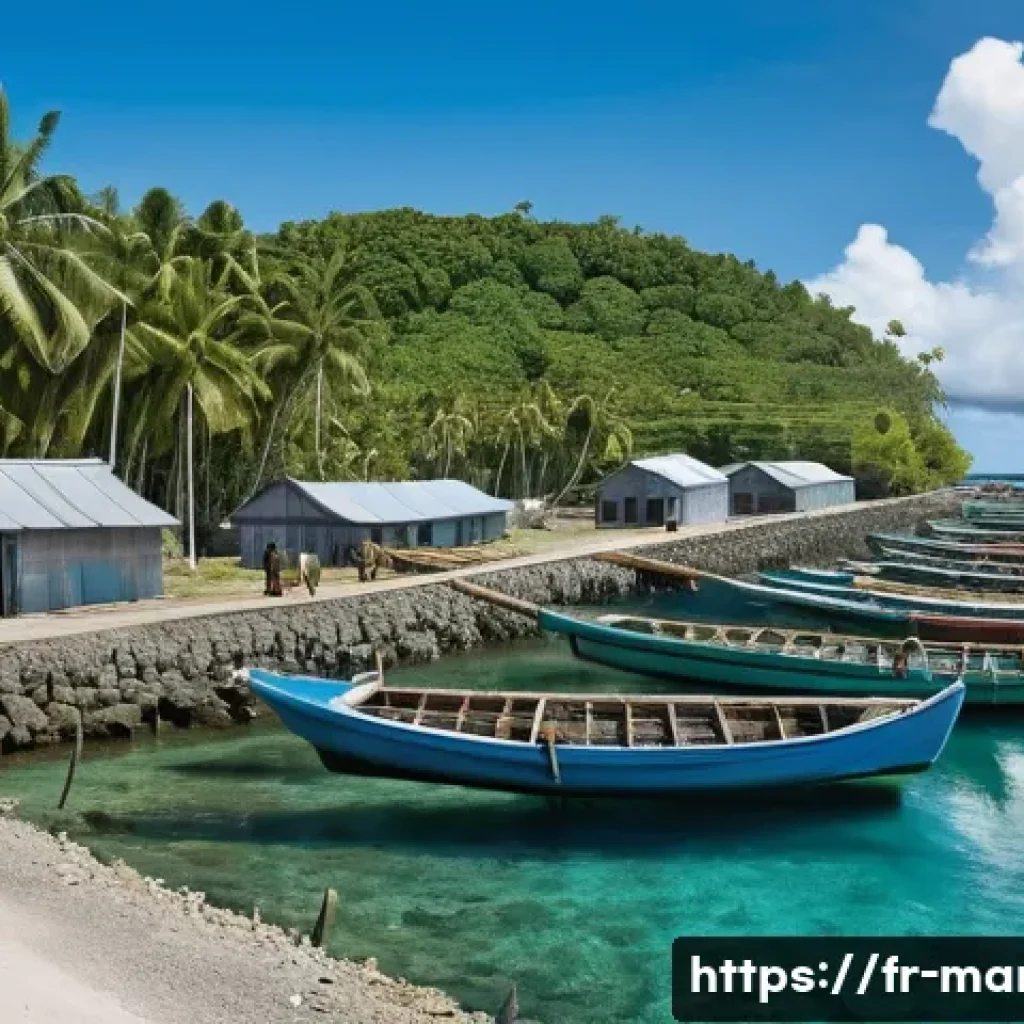마셜 제도와 일본과의 역사적 관계 - A vibrant scene depicting the modernization of the Marshall Islands under Japanese administration: a...