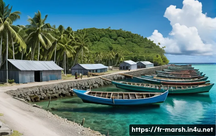 마셜 제도와 일본과의 역사적 관계 - A vibrant scene depicting the modernization of the Marshall Islands under Japanese administration: a...